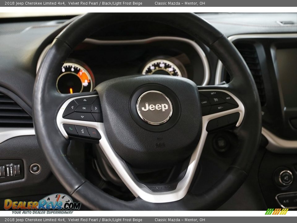 2018 Jeep Cherokee Limited 4x4 Velvet Red Pearl / Black/Light Frost Beige Photo #7