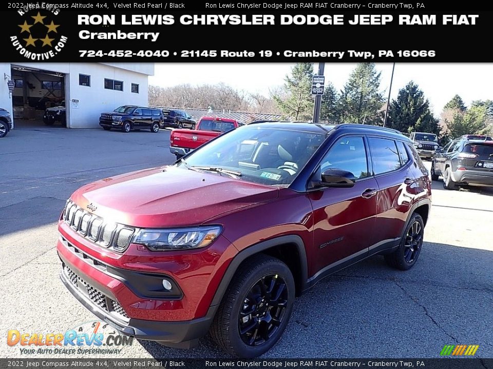 2022 Jeep Compass Altitude 4x4 Velvet Red Pearl / Black Photo #1