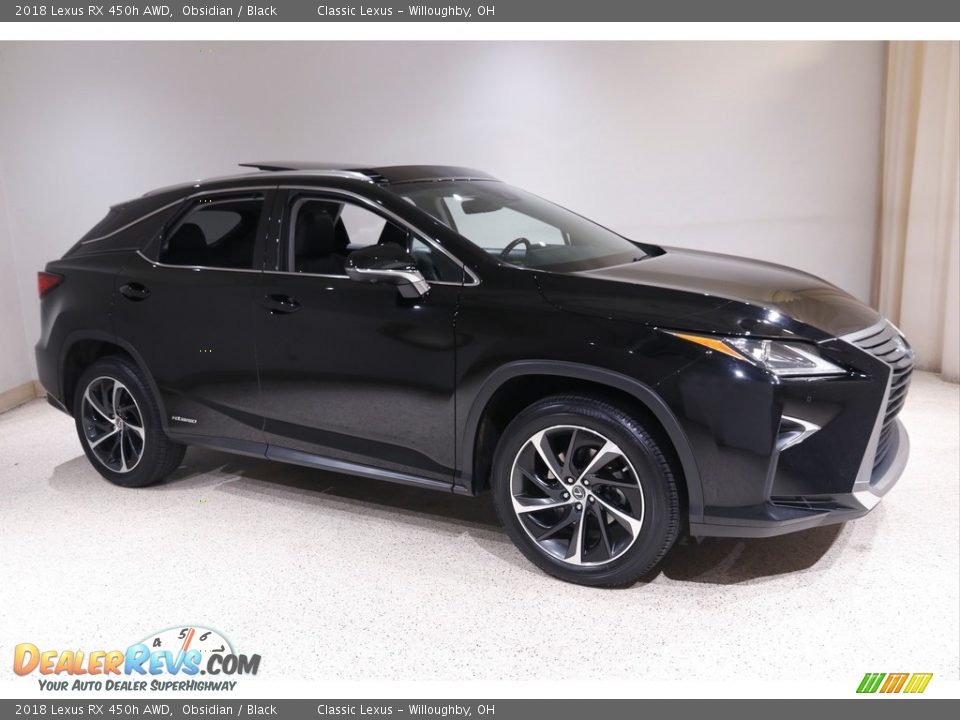 2018 Lexus RX 450h AWD Obsidian / Black Photo #1