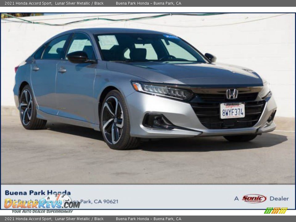 2021 Honda Accord Sport Lunar Silver Metallic / Black Photo #1