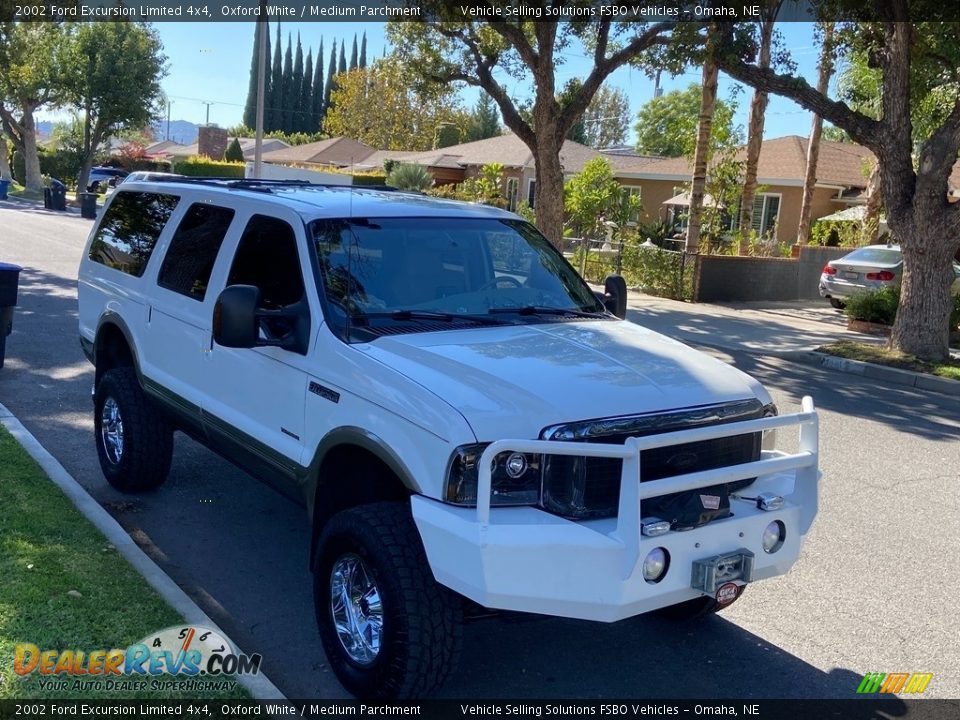 2002 Ford Excursion Limited 4x4 Oxford White / Medium Parchment Photo #3