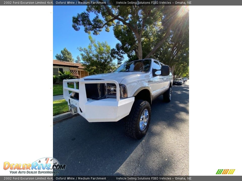 2002 Ford Excursion Limited 4x4 Oxford White / Medium Parchment Photo #14