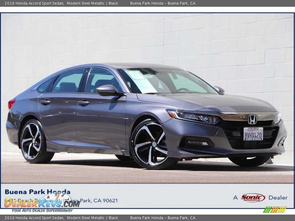 2019 Honda Accord Sport Sedan Modern Steel Metallic / Black Photo #1