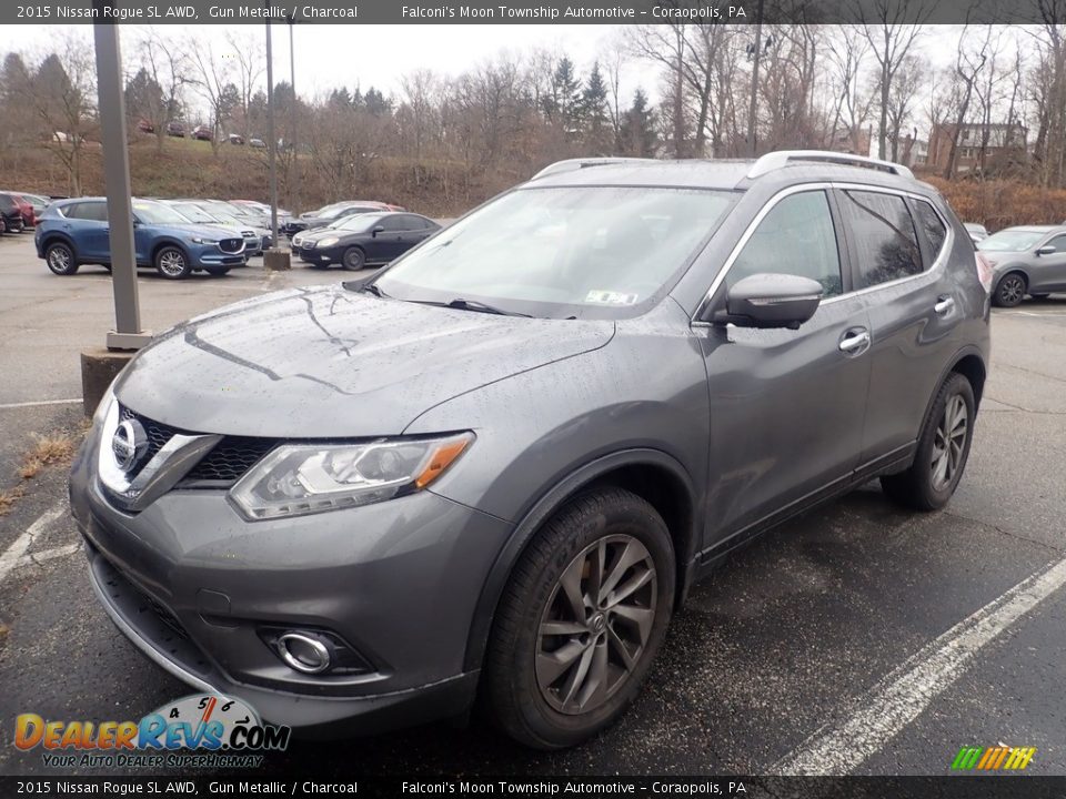 2015 Nissan Rogue SL AWD Gun Metallic / Charcoal Photo #1