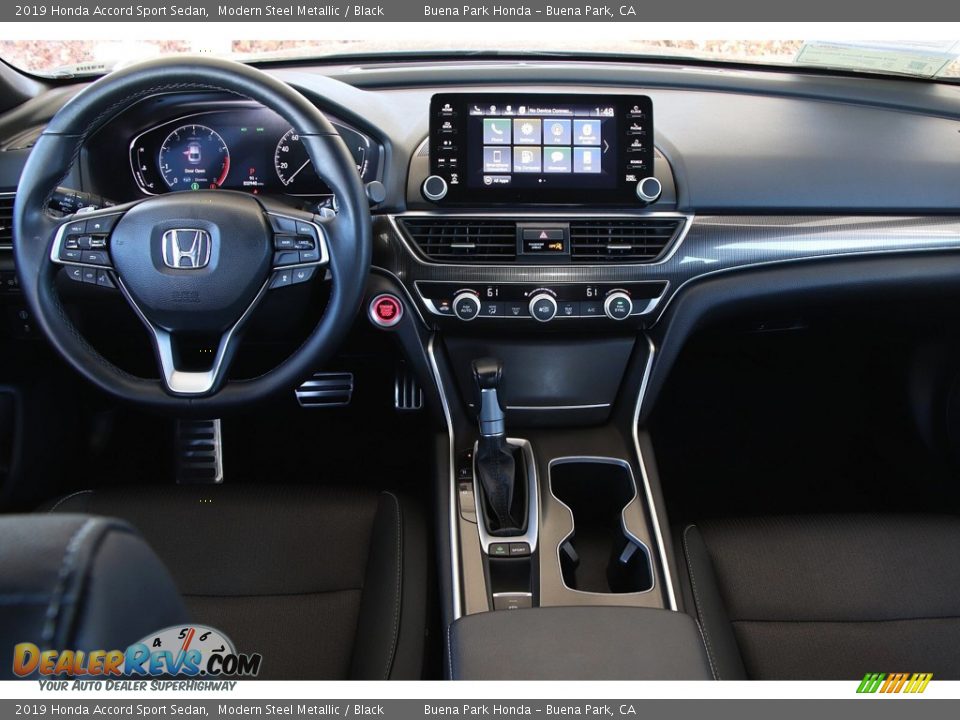 2019 Honda Accord Sport Sedan Modern Steel Metallic / Black Photo #16