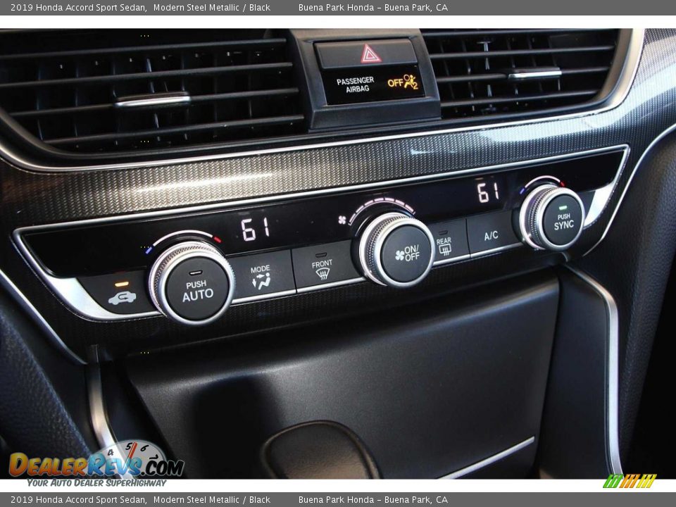 2019 Honda Accord Sport Sedan Modern Steel Metallic / Black Photo #24
