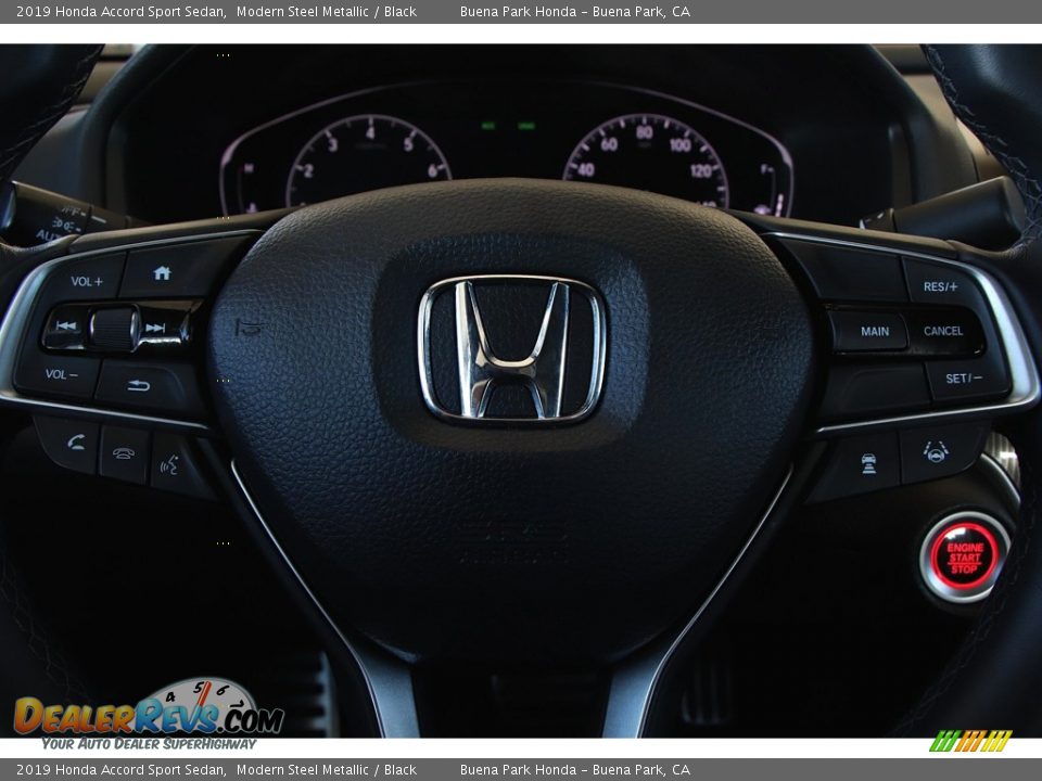 2019 Honda Accord Sport Sedan Modern Steel Metallic / Black Photo #27