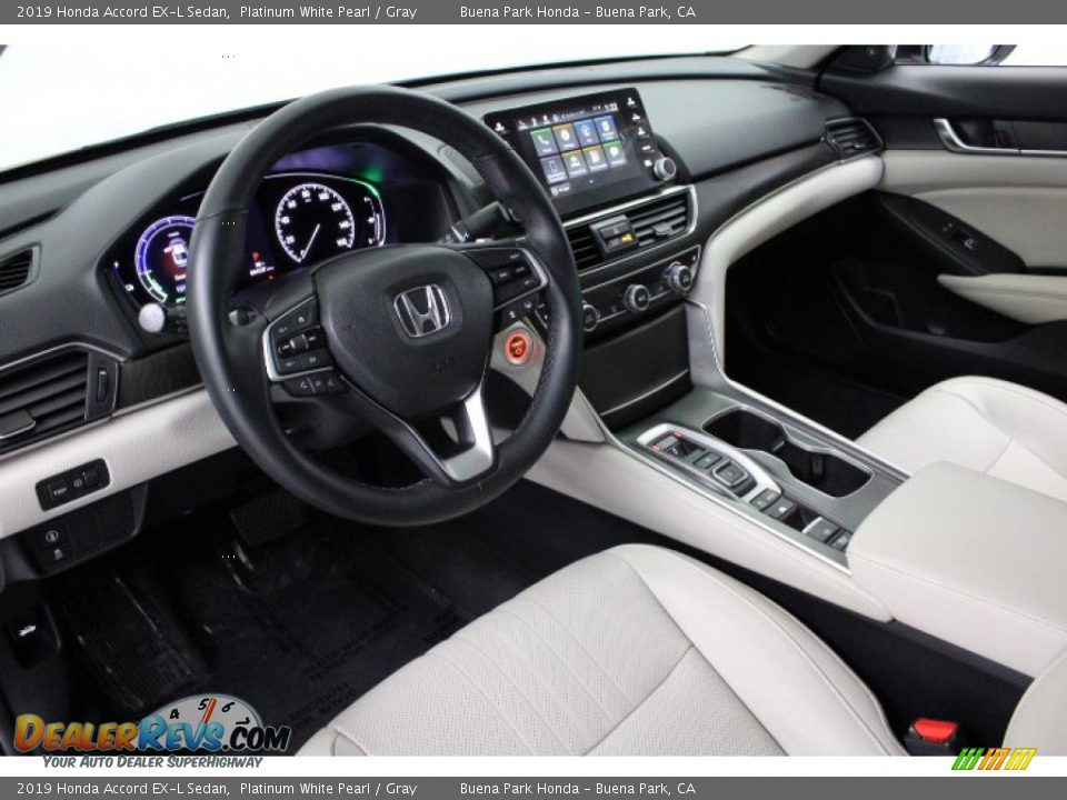 2019 Honda Accord EX-L Sedan Platinum White Pearl / Gray Photo #7