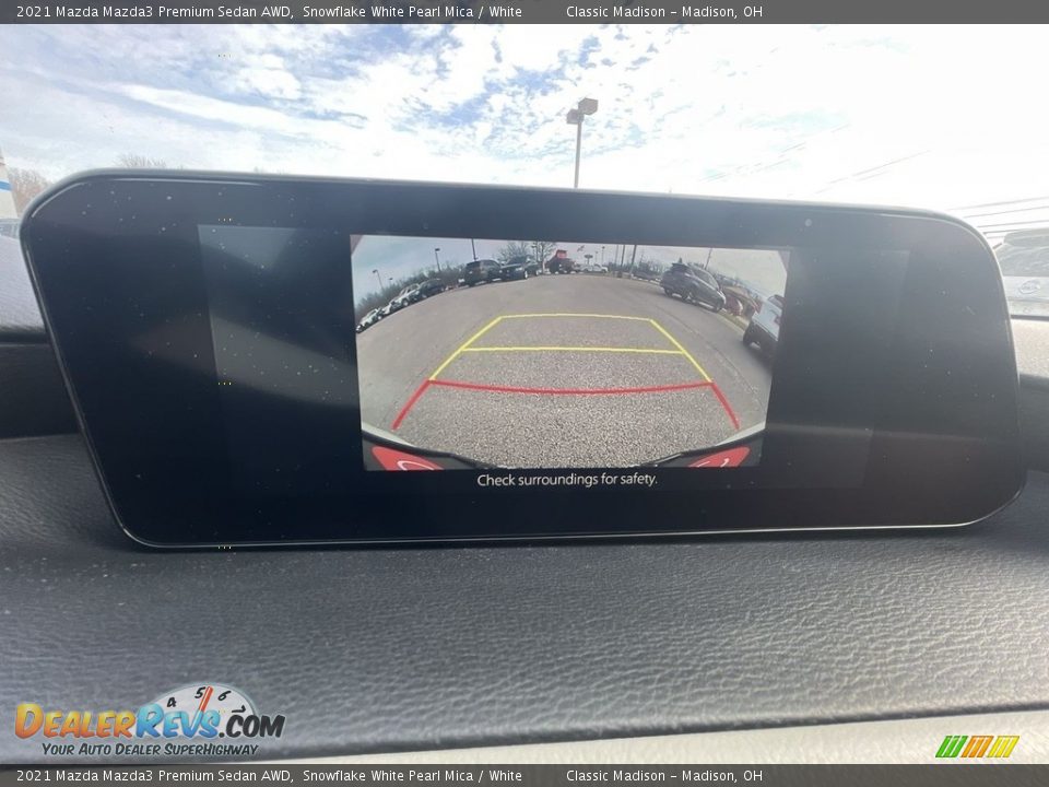 2021 Mazda Mazda3 Premium Sedan AWD Snowflake White Pearl Mica / White Photo #12
