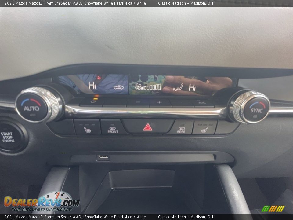 2021 Mazda Mazda3 Premium Sedan AWD Snowflake White Pearl Mica / White Photo #13