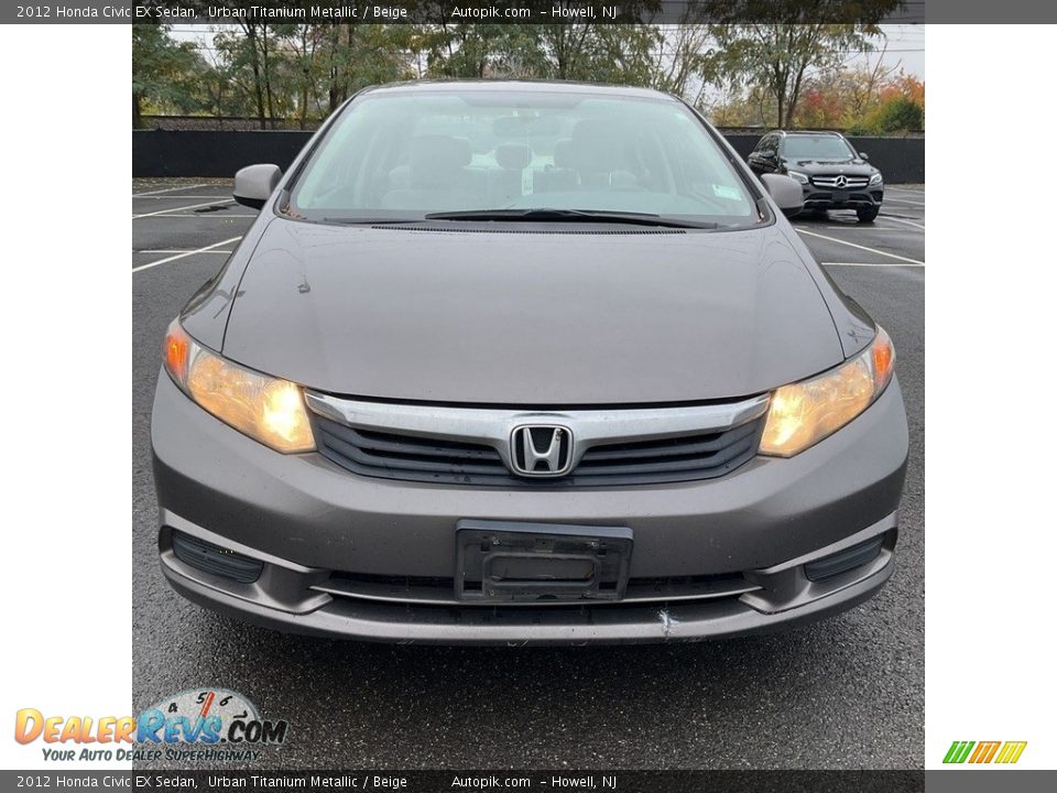 2012 Honda Civic EX Sedan Urban Titanium Metallic / Beige Photo #2