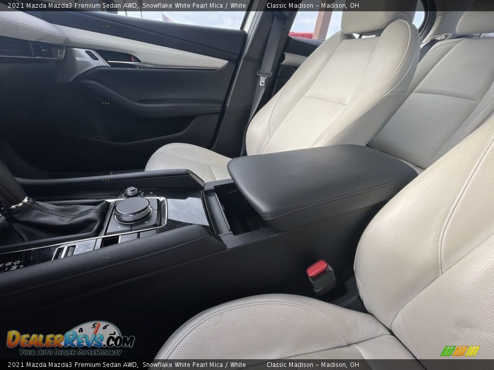 2021 Mazda Mazda3 Premium Sedan AWD Snowflake White Pearl Mica / White Photo #15