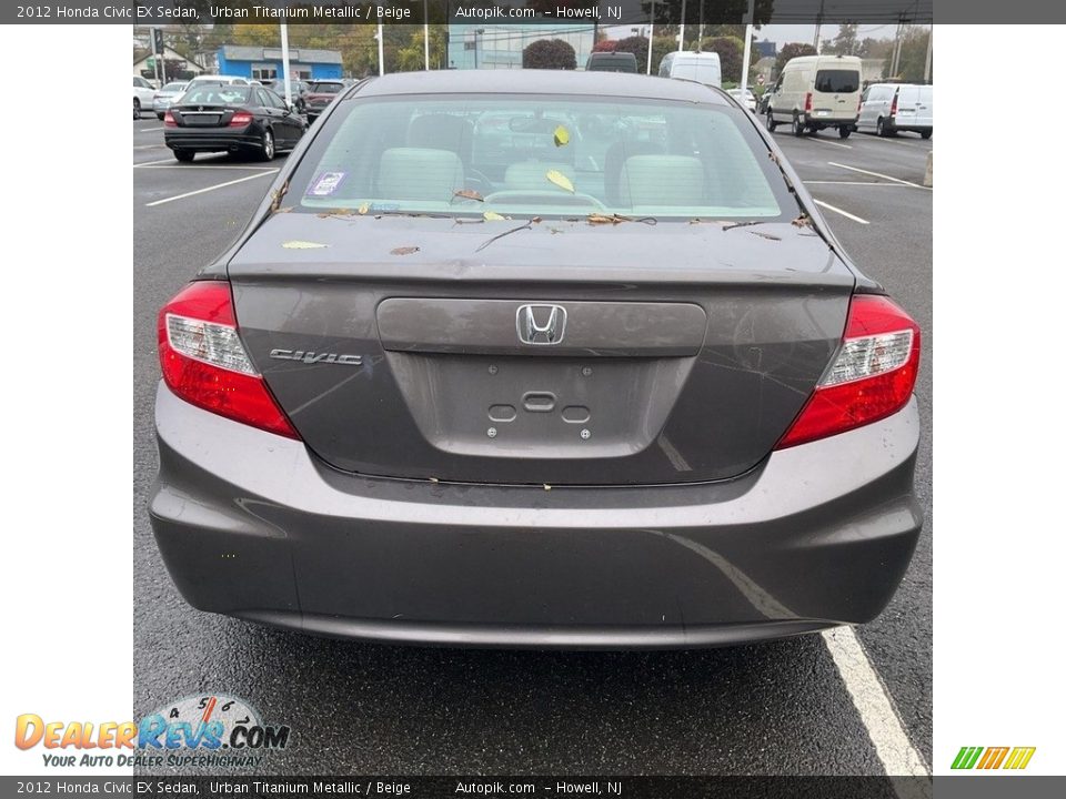 2012 Honda Civic EX Sedan Urban Titanium Metallic / Beige Photo #5