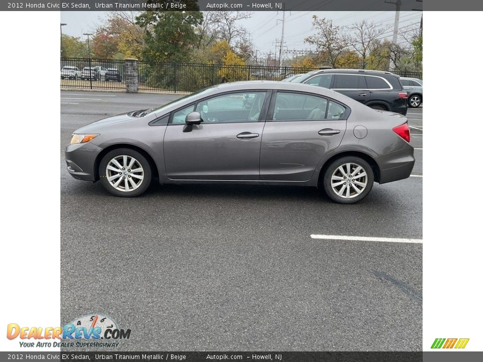 2012 Honda Civic EX Sedan Urban Titanium Metallic / Beige Photo #8