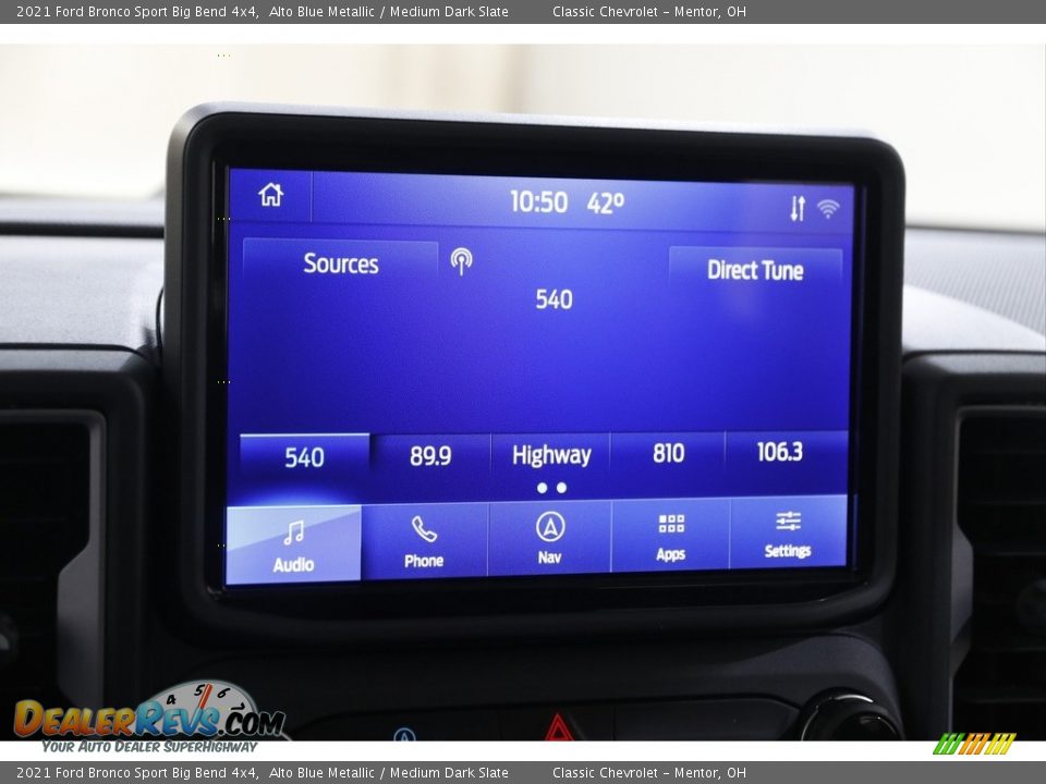 2021 Ford Bronco Sport Big Bend 4x4 Alto Blue Metallic / Medium Dark Slate Photo #10