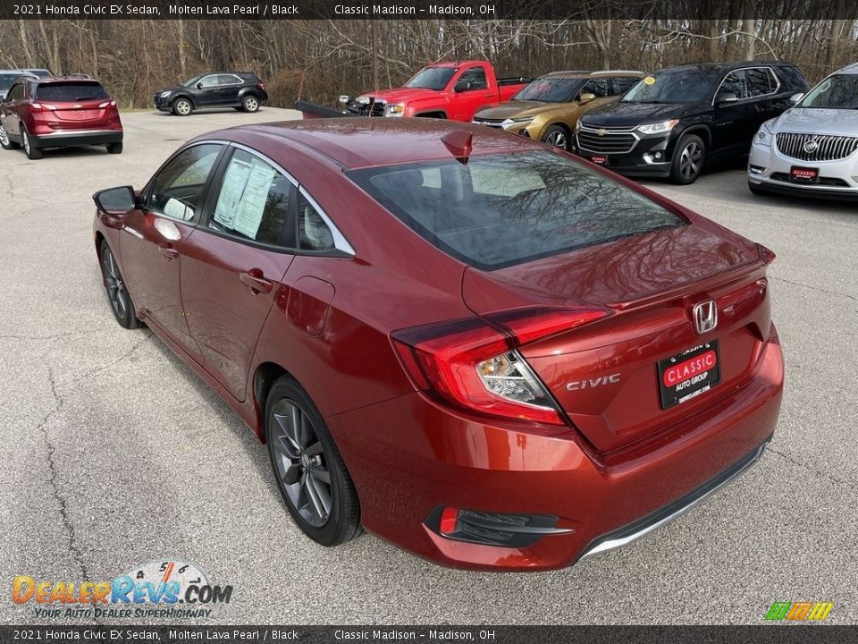 2021 Honda Civic EX Sedan Molten Lava Pearl / Black Photo #2