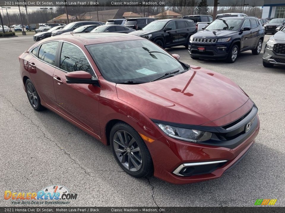 Front 3/4 View of 2021 Honda Civic EX Sedan Photo #4