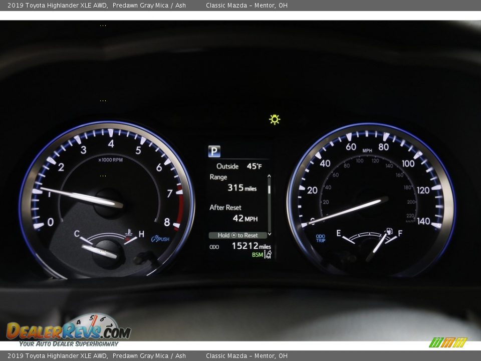 2019 Toyota Highlander XLE AWD Predawn Gray Mica / Ash Photo #8