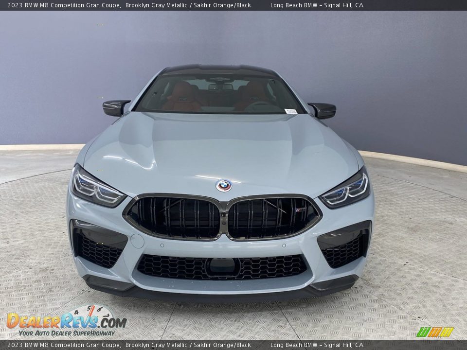 2023 BMW M8 Competition Gran Coupe Brooklyn Gray Metallic / Sakhir Orange/Black Photo #2