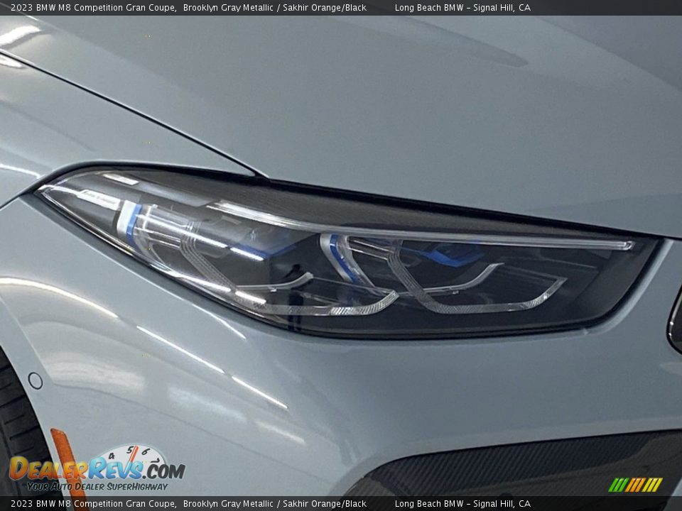 2023 BMW M8 Competition Gran Coupe Brooklyn Gray Metallic / Sakhir Orange/Black Photo #4