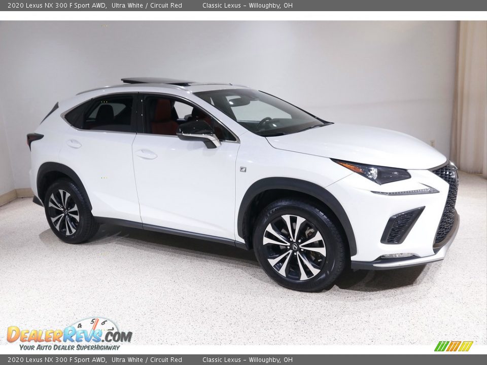 2020 Lexus NX 300 F Sport AWD Ultra White / Circuit Red Photo #1