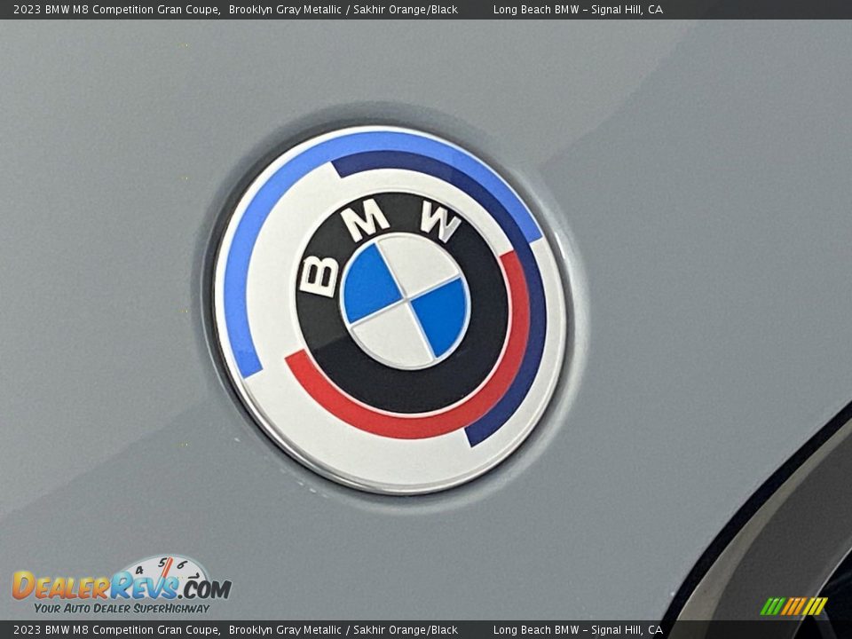 2023 BMW M8 Competition Gran Coupe Brooklyn Gray Metallic / Sakhir Orange/Black Photo #5