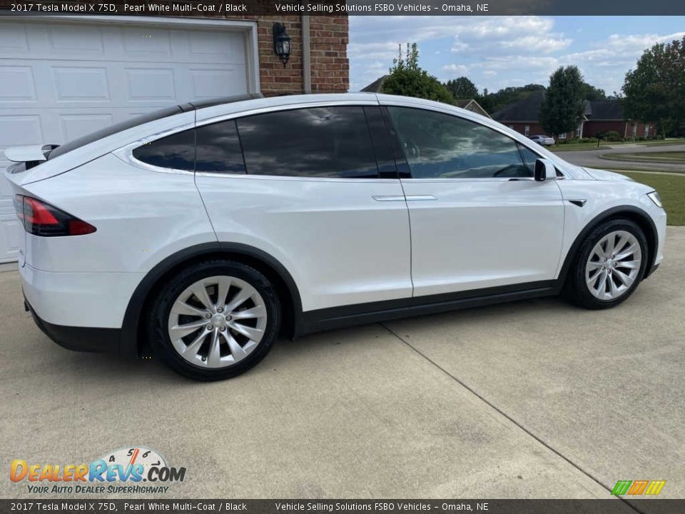 2017 Tesla Model X 75D Pearl White Multi-Coat / Black Photo #2