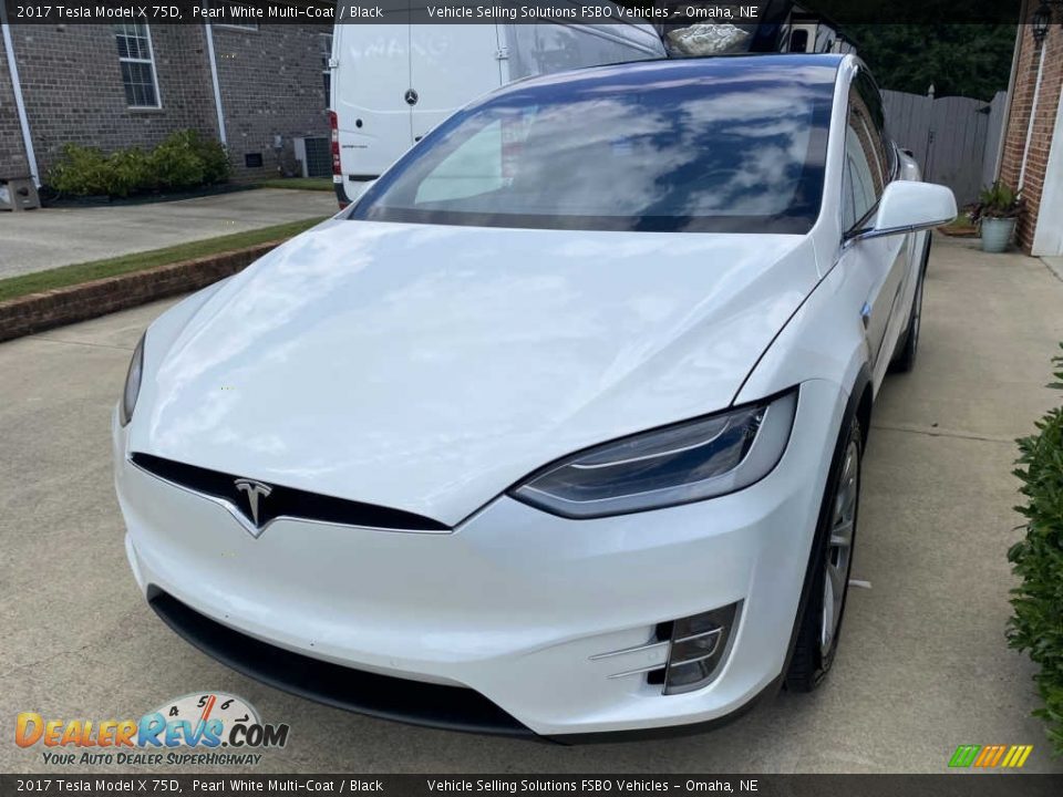 2017 Tesla Model X 75D Pearl White Multi-Coat / Black Photo #3