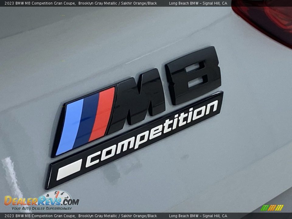 2023 BMW M8 Competition Gran Coupe Brooklyn Gray Metallic / Sakhir Orange/Black Photo #8