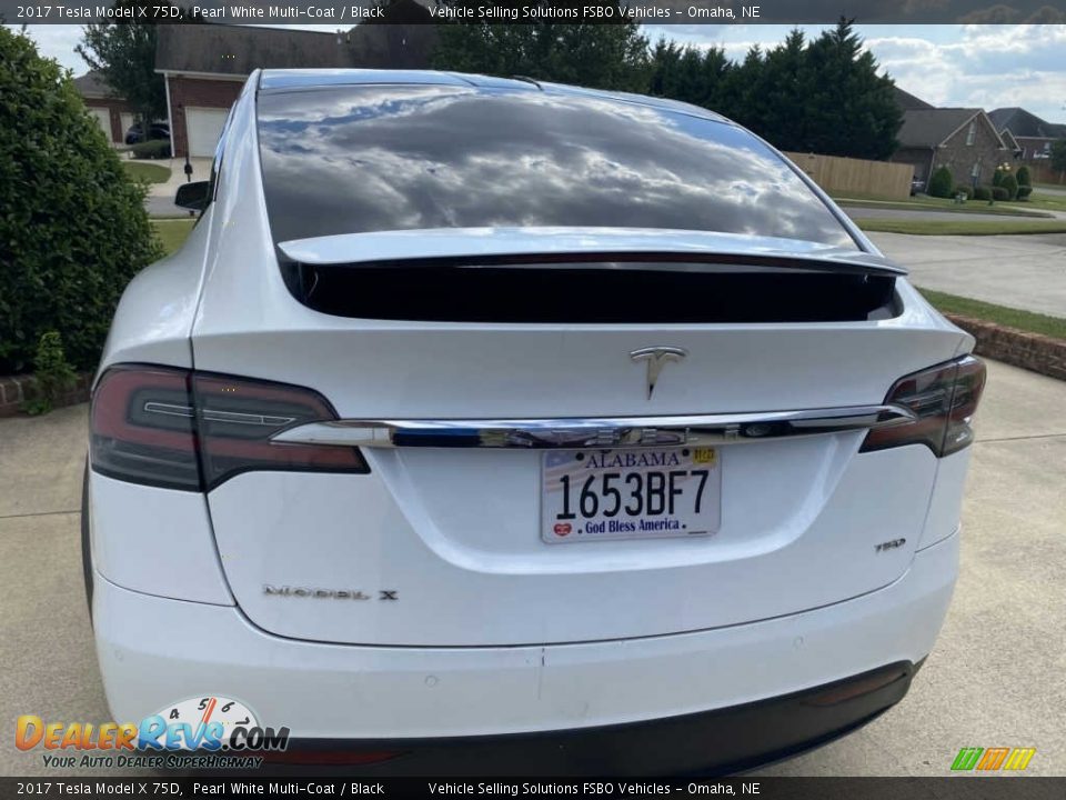 2017 Tesla Model X 75D Pearl White Multi-Coat / Black Photo #5