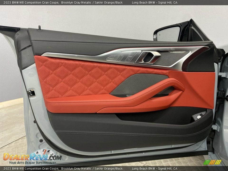 2023 BMW M8 Competition Gran Coupe Brooklyn Gray Metallic / Sakhir Orange/Black Photo #10