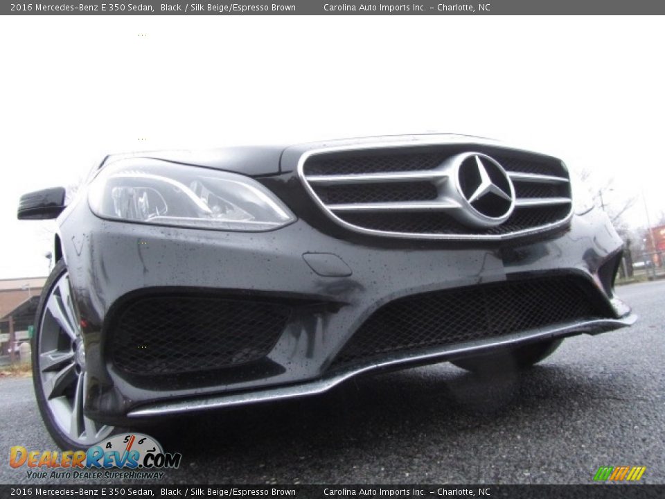 2016 Mercedes-Benz E 350 Sedan Black / Silk Beige/Espresso Brown Photo #2