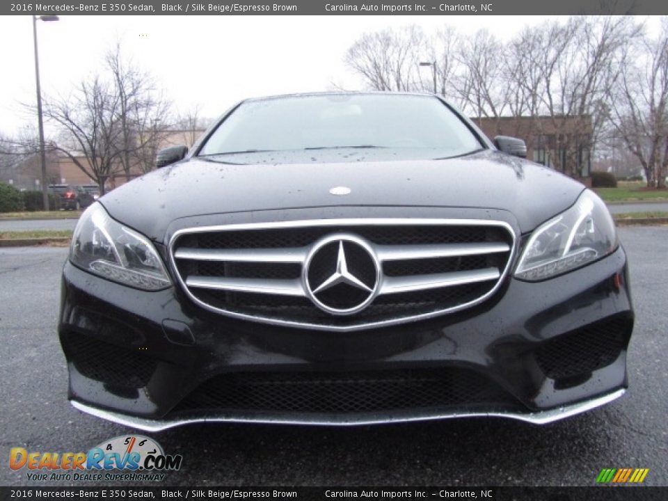 2016 Mercedes-Benz E 350 Sedan Black / Silk Beige/Espresso Brown Photo #4