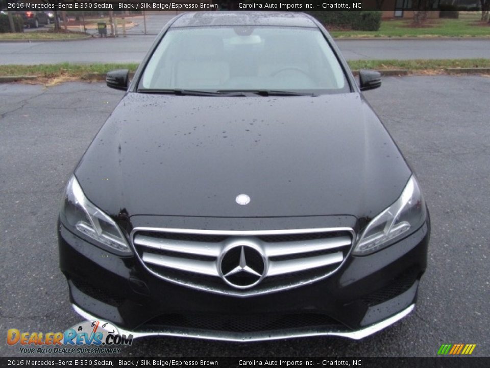 2016 Mercedes-Benz E 350 Sedan Black / Silk Beige/Espresso Brown Photo #5