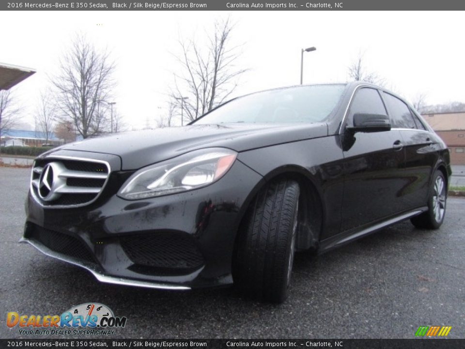2016 Mercedes-Benz E 350 Sedan Black / Silk Beige/Espresso Brown Photo #6
