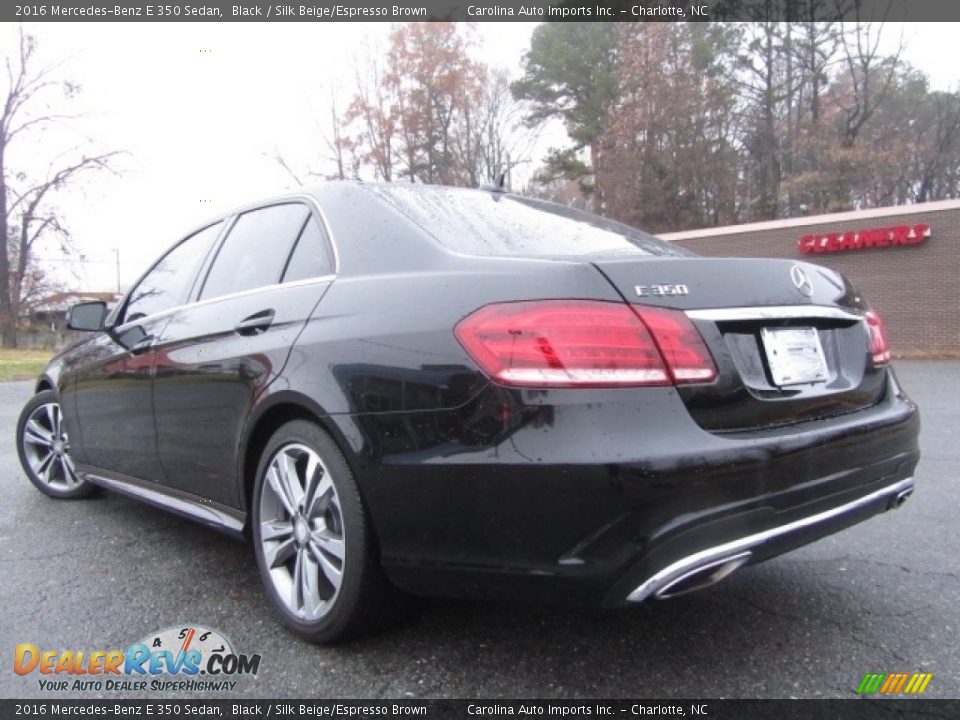 2016 Mercedes-Benz E 350 Sedan Black / Silk Beige/Espresso Brown Photo #8