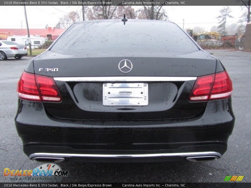 2016 Mercedes-Benz E 350 Sedan Black / Silk Beige/Espresso Brown Photo #9