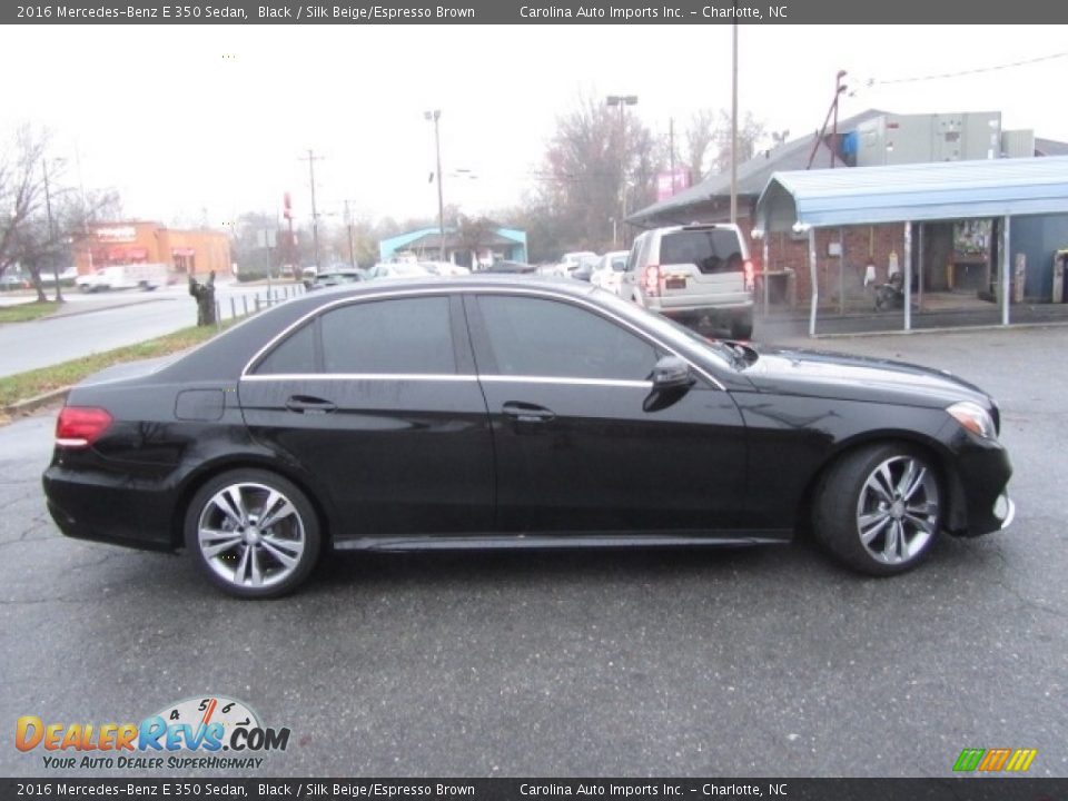 2016 Mercedes-Benz E 350 Sedan Black / Silk Beige/Espresso Brown Photo #11