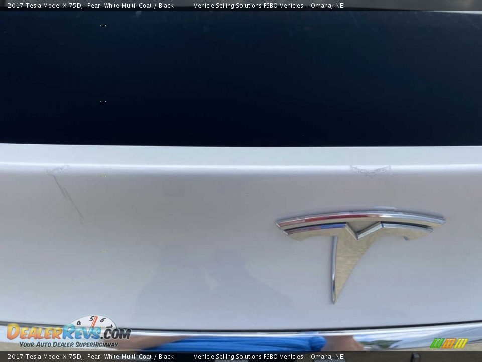 2017 Tesla Model X 75D Pearl White Multi-Coat / Black Photo #22