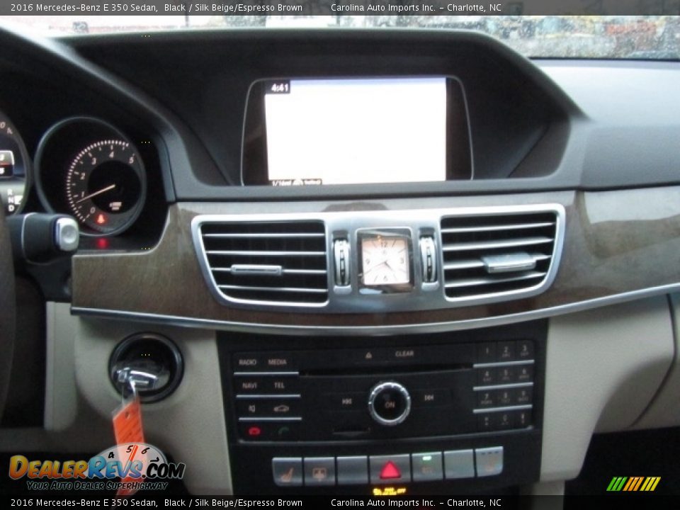 2016 Mercedes-Benz E 350 Sedan Black / Silk Beige/Espresso Brown Photo #15