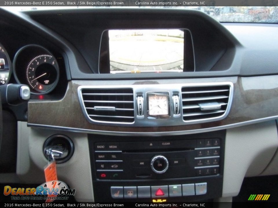 2016 Mercedes-Benz E 350 Sedan Black / Silk Beige/Espresso Brown Photo #16