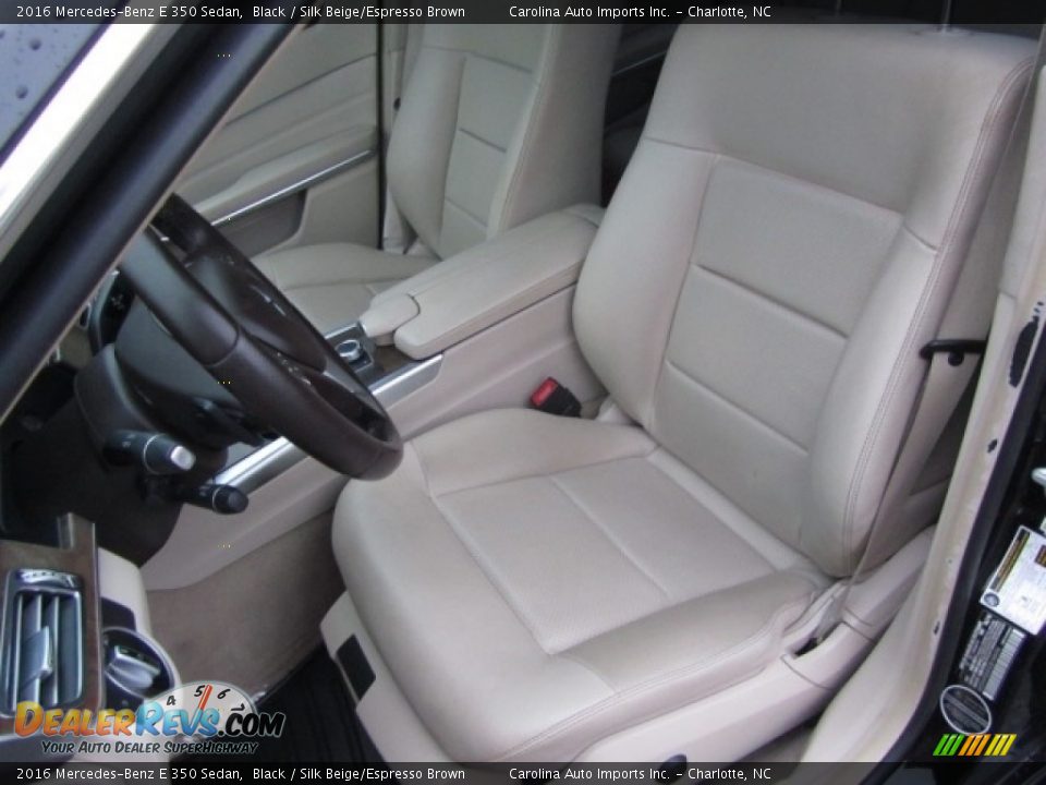 2016 Mercedes-Benz E 350 Sedan Black / Silk Beige/Espresso Brown Photo #18