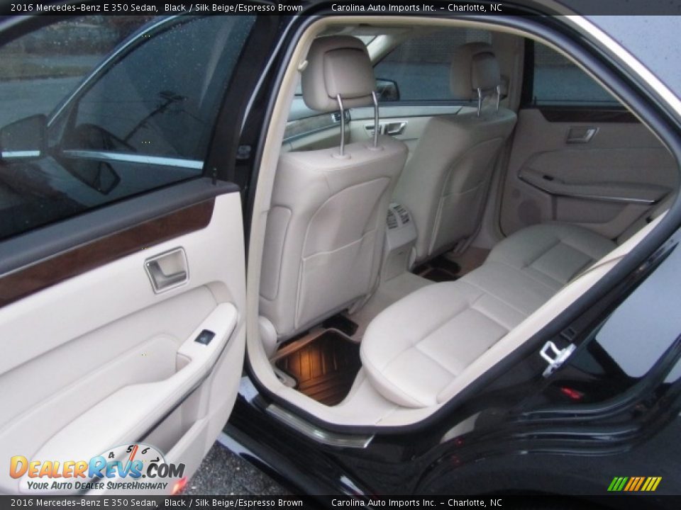 2016 Mercedes-Benz E 350 Sedan Black / Silk Beige/Espresso Brown Photo #19