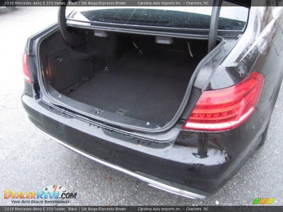 2016 Mercedes-Benz E 350 Sedan Black / Silk Beige/Espresso Brown Photo #20