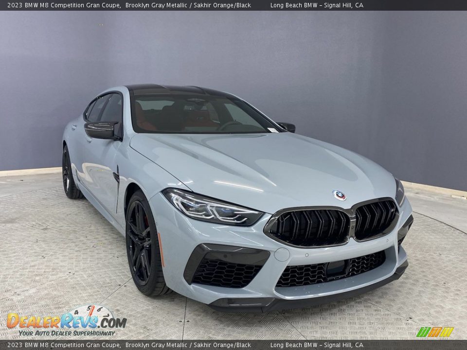 2023 BMW M8 Competition Gran Coupe Brooklyn Gray Metallic / Sakhir Orange/Black Photo #27