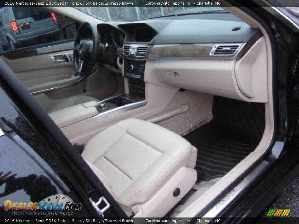 2016 Mercedes-Benz E 350 Sedan Black / Silk Beige/Espresso Brown Photo #21