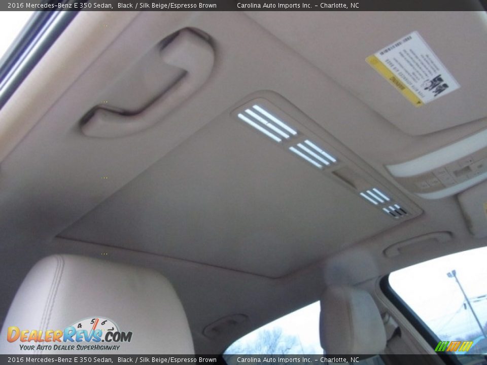 2016 Mercedes-Benz E 350 Sedan Black / Silk Beige/Espresso Brown Photo #23