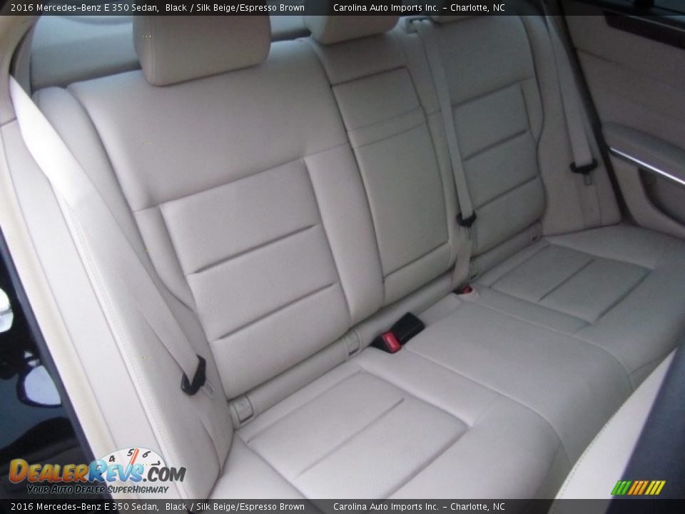 2016 Mercedes-Benz E 350 Sedan Black / Silk Beige/Espresso Brown Photo #24