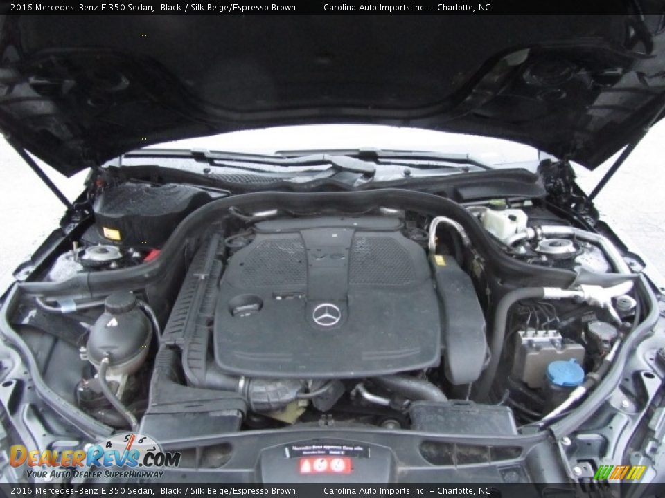 2016 Mercedes-Benz E 350 Sedan Black / Silk Beige/Espresso Brown Photo #25
