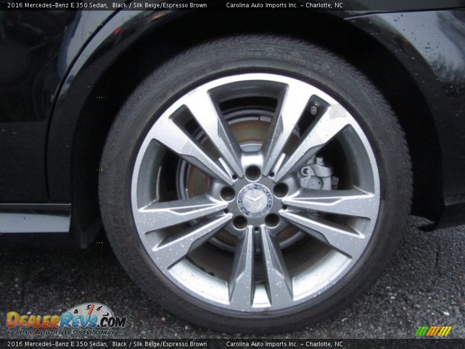 2016 Mercedes-Benz E 350 Sedan Black / Silk Beige/Espresso Brown Photo #26
